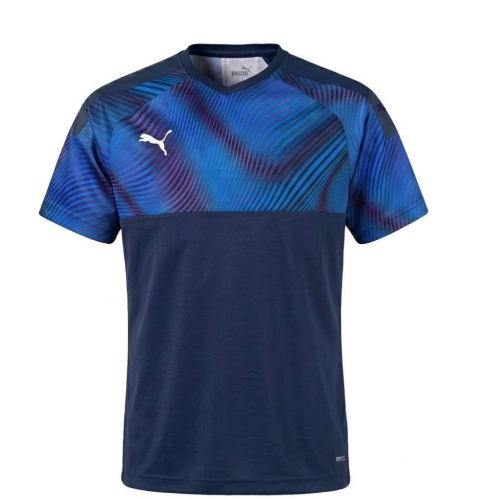 [1037] PUMA CUP Trainingstrikot Herren Navy, Fußball Trikot Kurzarm mit dryCELL, Funktionsshirt mit V-Ausschnitt