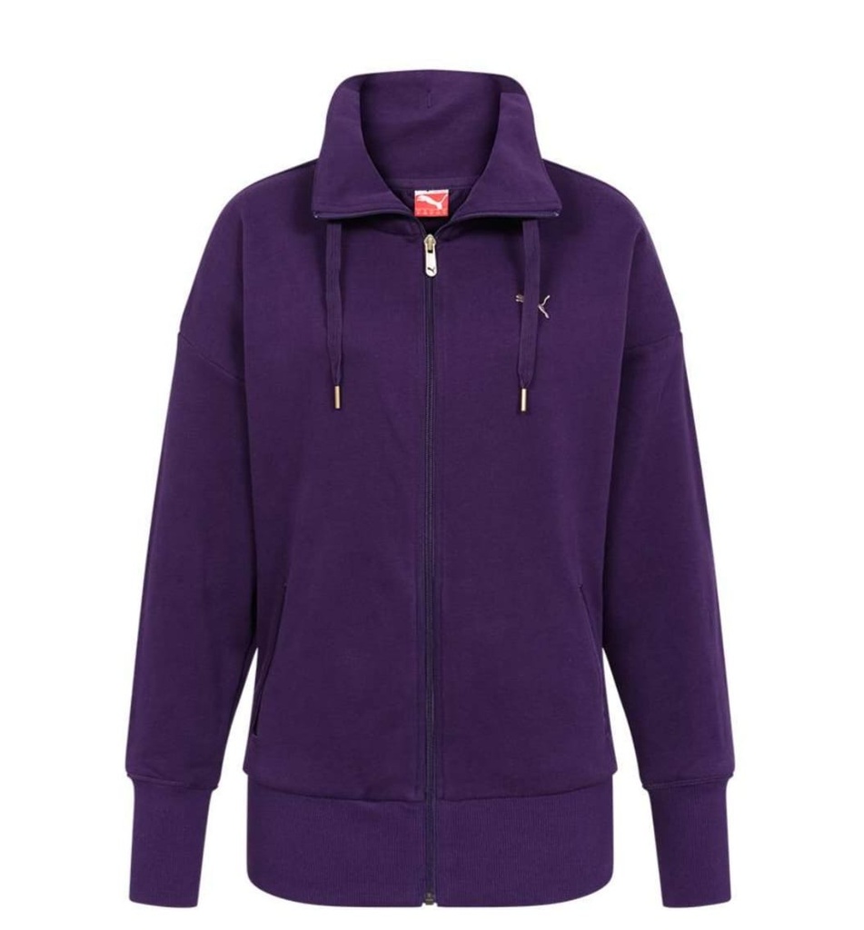 [1055] PUMA Damen Sweatjacke Violett, Zip Hoodie mit Stehkragen, Sportjacke aus Baumwoll-Mix, Lässige Freizeitjacke mit Taschen