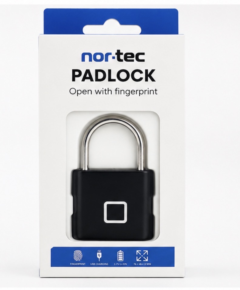 [1003] nor-tec Fingerabdruck Vorhängeschloss